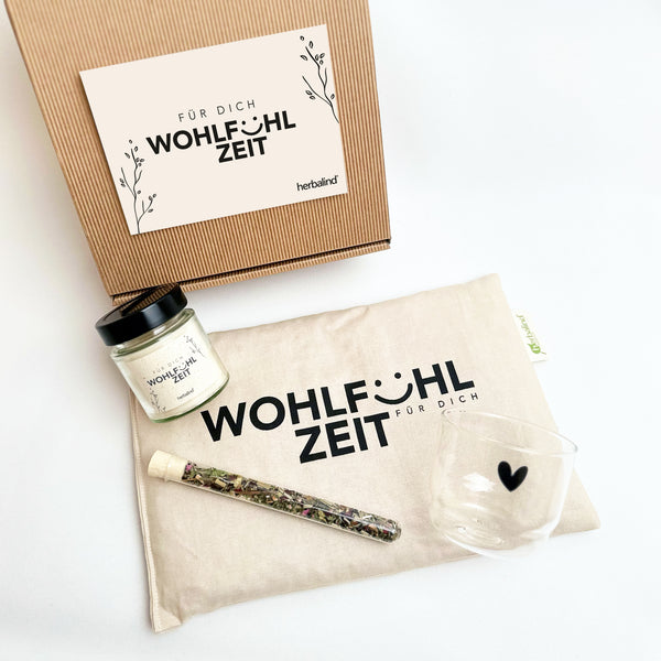 Geschenk-Set Kleine Wohlfühlzeit mit Kirschkernkissen