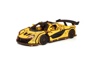 3D-Holzpuzzle, Racing Car gelb